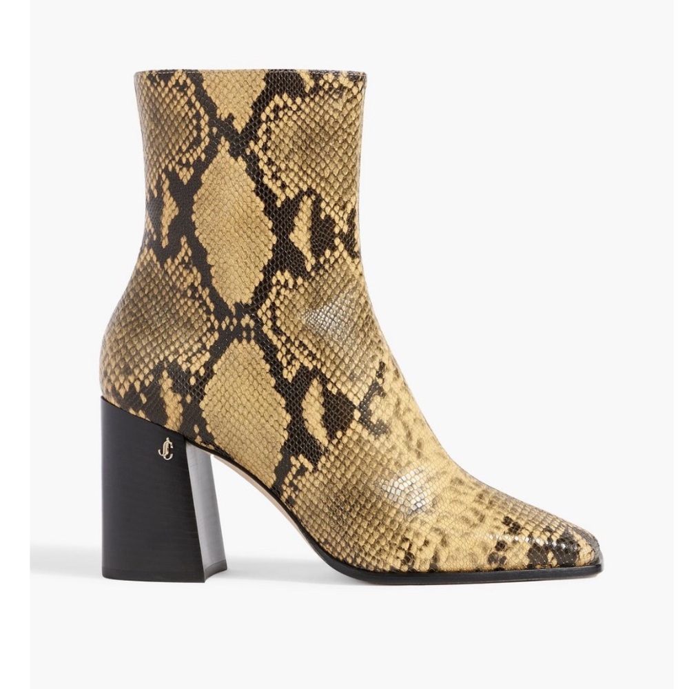 Jimmy choo Bryelle 85 snake-effect leather ankle boots (NEW)